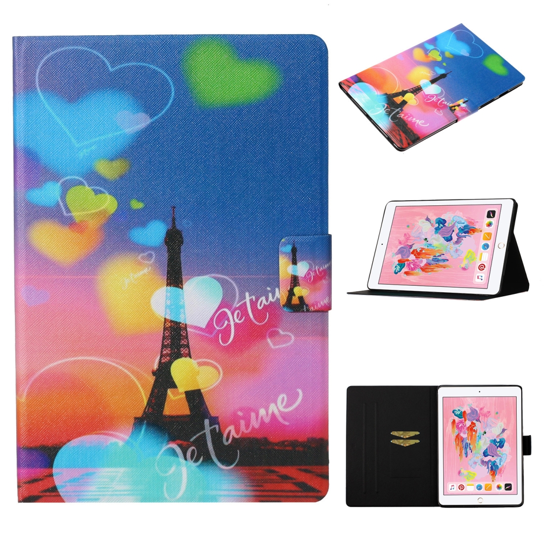 For iPad Air / Air 2 Coloured Drawing Pattern Horizontal Flip Leather Case with Holder & Card Slot & Sleep / Wake-up Function(Romantic Tower) For iPad Air / Air 2 Coloured Drawing Pattern Horizontal Flip Leather Case with Holder & Card Slot & Sleep / Wake-up Function(Romantic Tower)