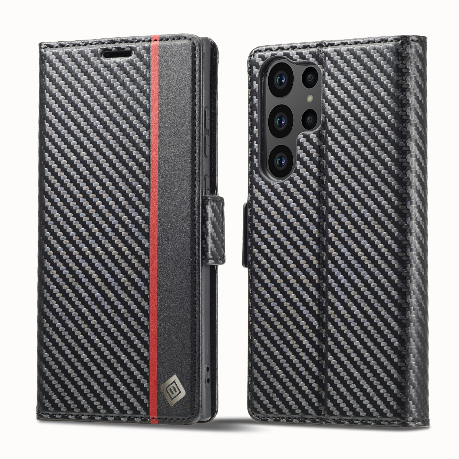For Samsung Galaxy S23 Ultra 5G LC.IMEEKE Carbon Fiber PU + TPU Horizontal Flip Leather Phone Case(Vertical Black) For Samsung Galaxy S23 Ultra 5G LC.IMEEKE Carbon Fiber PU + TPU Horizontal Flip Leather Phone Case(Vertical Black)
