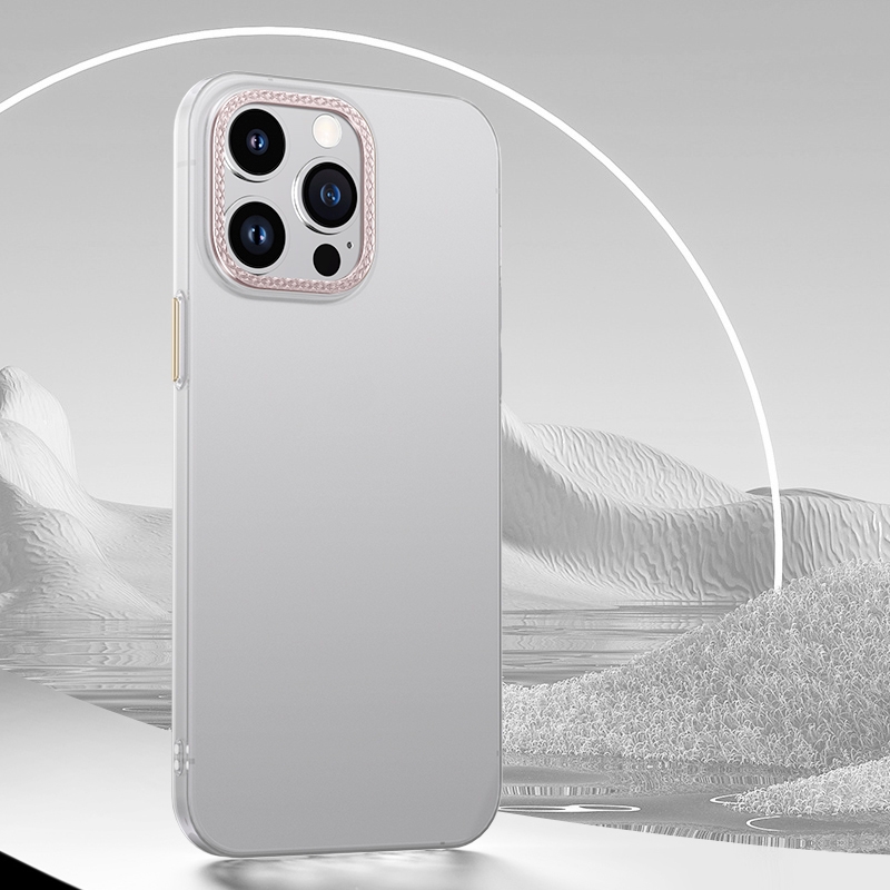 For iPhone 14 Plus Rhombus Metal Lens Skin Frosted Phone Case(White) For iPhone 14 Plus Rhombus Metal Lens Skin Frosted Phone Case(White)