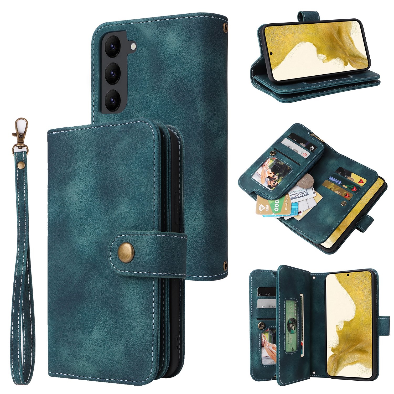 For Samsung Galaxy S23+ 5G Multifunctional Card Slot Zipper Wallet Leather Phone Case(Blue) For Samsung Galaxy S23+ 5G Multifunctional Card Slot Zipper Wallet Leather Phone Case(Blue)