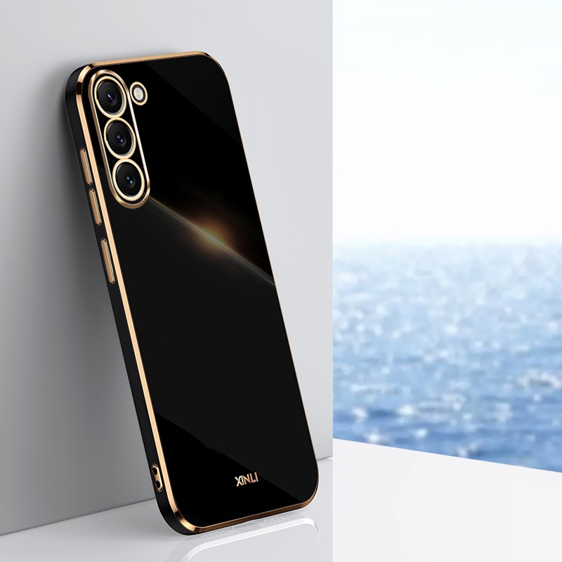 For Samsung Galaxy S23+ 5G XINLI Straight Edge 6D Electroplate TPU Phone Case(Black) For Samsung Galaxy S23+ 5G XINLI Straight Edge 6D Electroplate TPU Phone Case(Black)