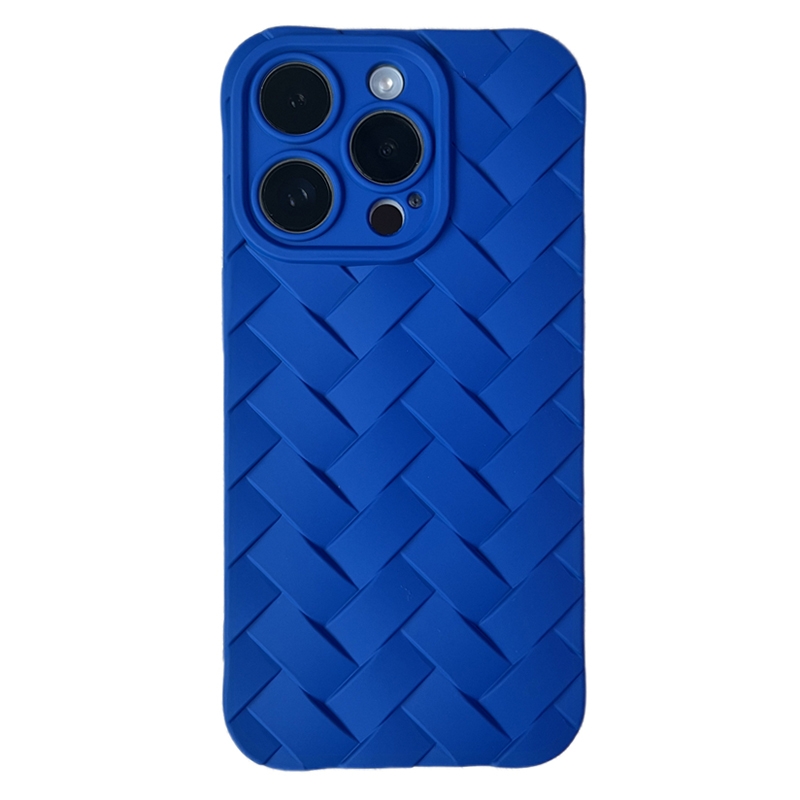 For iPhone 14 Vintage Braided Texture Skin Phone Case(Blue) For iPhone 14 Vintage Braided Texture Skin Phone Case(Blue)