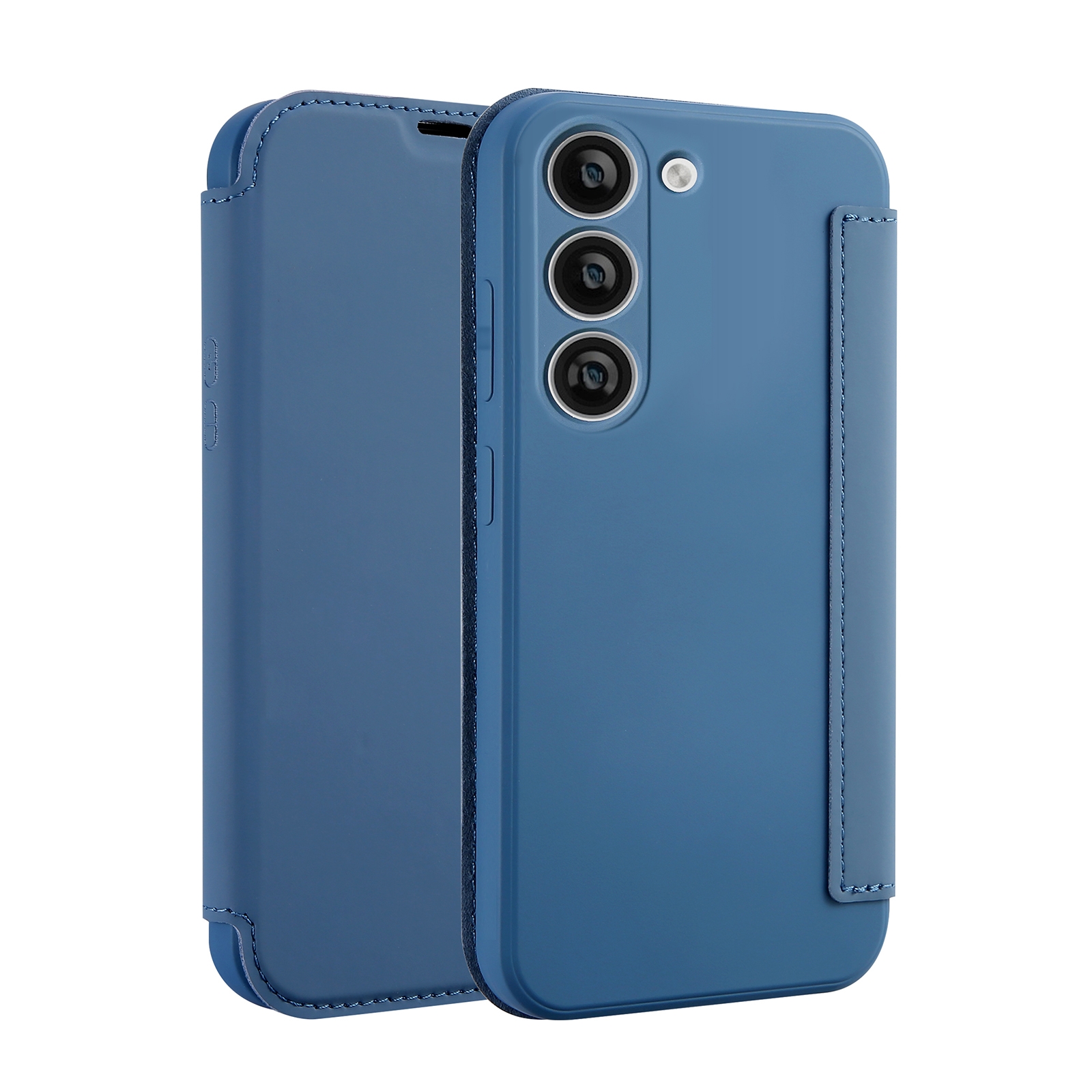 For Samsung Galaxy S23+ 5G Imitate Liquid Skin Feel Leather Phone Case with Card Slots(Blue) For Samsung Galaxy S23+ 5G Imitate Liquid Skin Feel Leather Phone Case with Card Slots(Blue)
