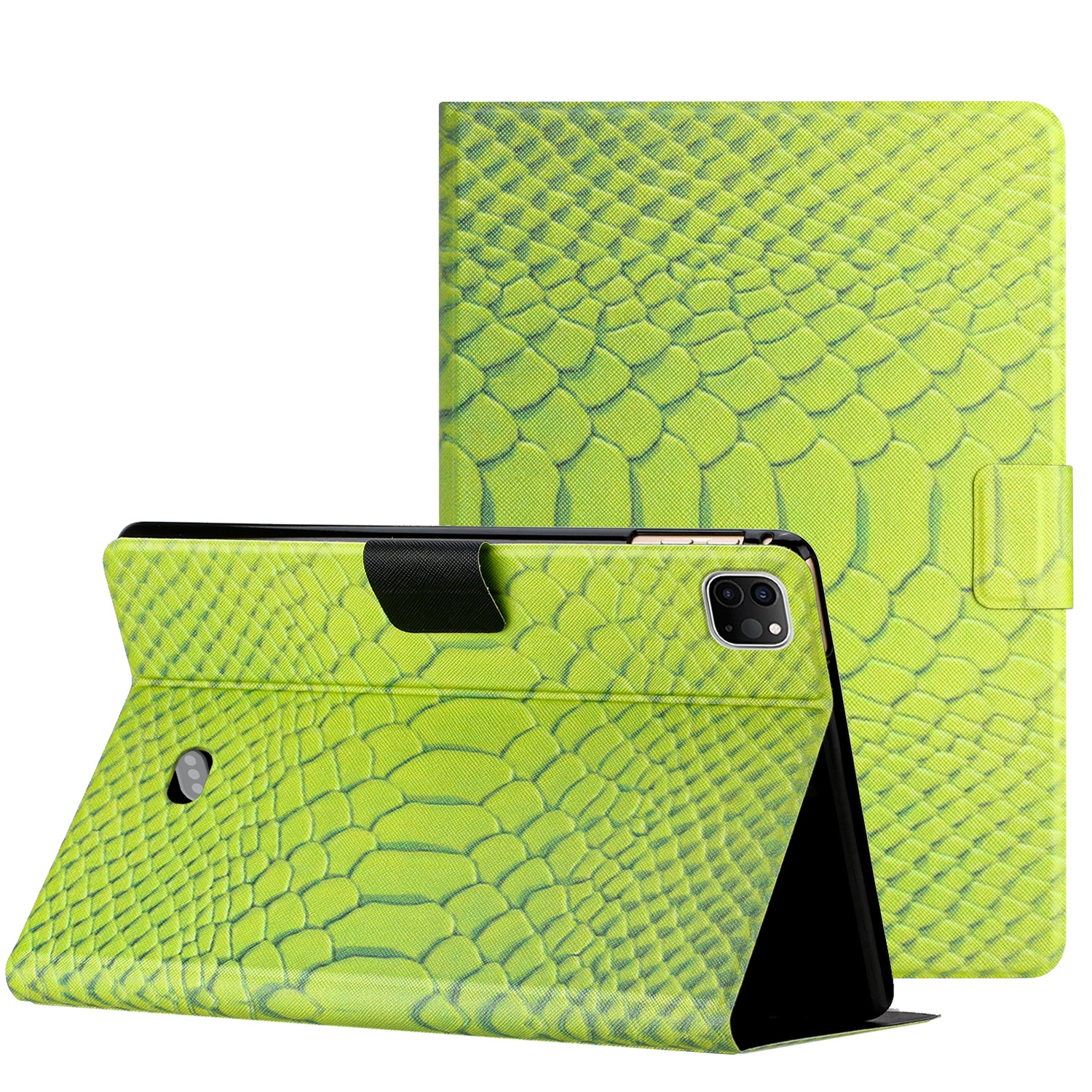 For iPad Pro 11 2020 / 2018 / Air 2020 10.9 Solid Color Crocodile Texture Leather Smart Tablet Case(Green) For iPad Pro 11 2020 / 2018 / Air 2020 10.9 Solid Color Crocodile Texture Leather Smart Tablet Case(Green)
