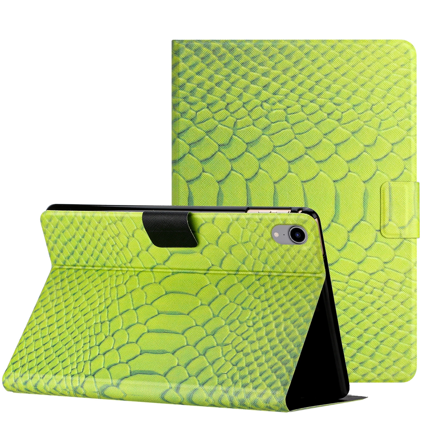 For iPad mini 2024 / mini 6 Solid Color Crocodile Texture Leather Smart Tablet Case(Green) For iPad mini 2024 / mini 6 Solid Color Crocodile Texture Leather Smart Tablet Case(Green)