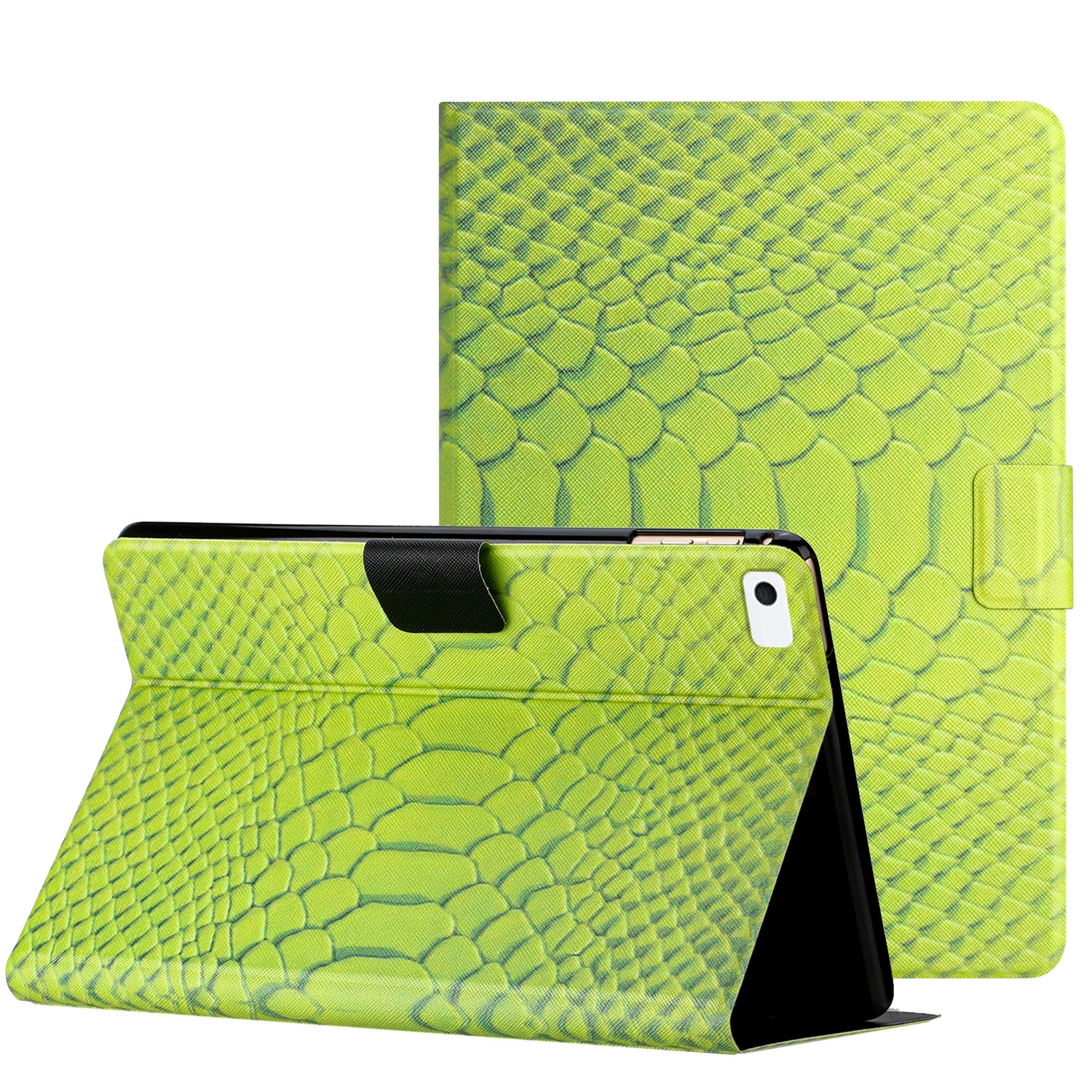 For iPad mini 5/4/3/2/1 Solid Color Crocodile Texture Leather Smart Tablet Case(Green) For iPad mini 5/4/3/2/1 Solid Color Crocodile Texture Leather Smart Tablet Case(Green)