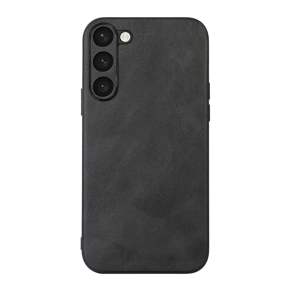 For Samsung Galaxy S23 5G Cowhide Texture PU Phone Case(Black) For Samsung Galaxy S23 5G Cowhide Texture PU Phone Case(Black)