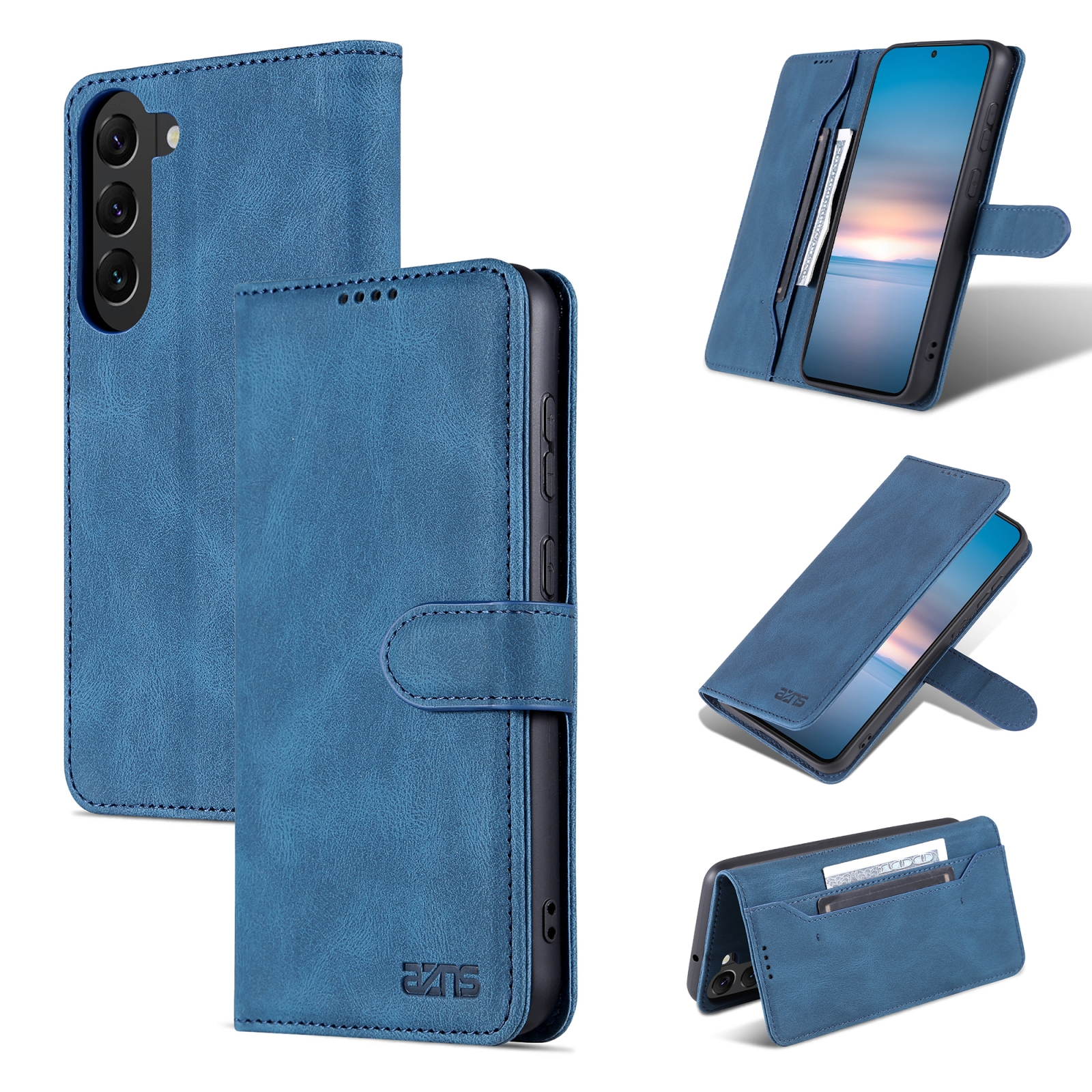 For Samsung Galaxy S23+ 5G AZNS Dream II Skin Feel Flip Leather Phone Case(Blue) For Samsung Galaxy S23+ 5G AZNS Dream II Skin Feel Flip Leather Phone Case(Blue)