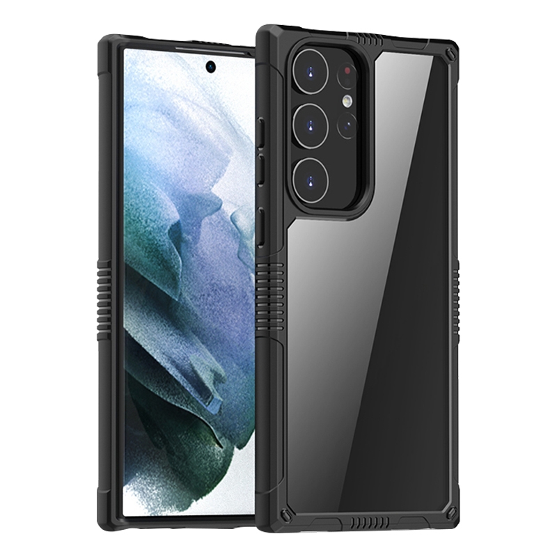 For Samsung Galaxy S23 5G iPAKY Transparent PC + TPU Shockproof Phone Case(Black) For Samsung Galaxy S23 5G iPAKY Transparent PC + TPU Shockproof Phone Case(Black)