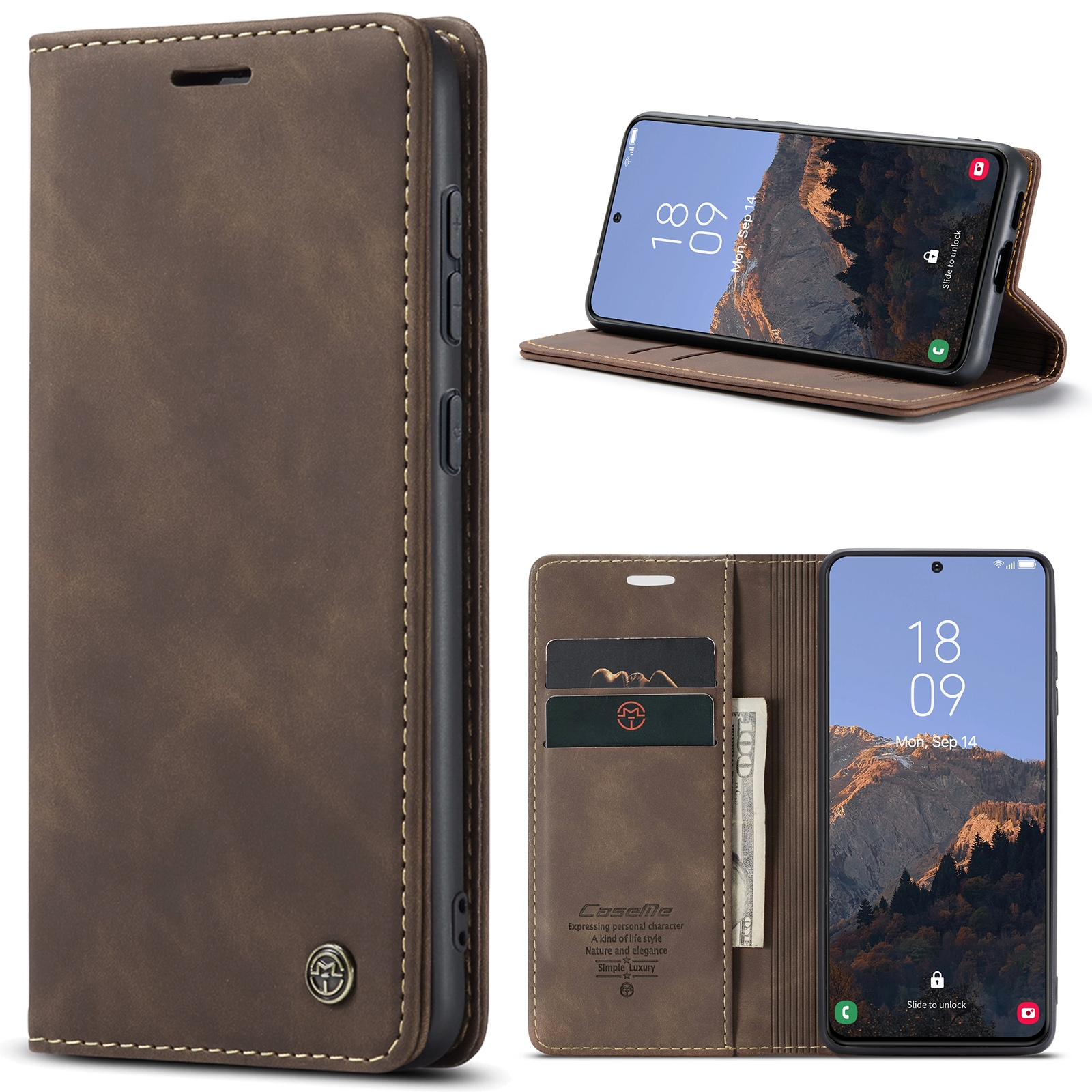 For Samsung Galaxy S23+ 5G CaseMe 013 Multifunctional Horizontal Flip Leather Phone Case(Coffee) For Samsung Galaxy S23+ 5G CaseMe 013 Multifunctional Horizontal Flip Leather Phone Case(Coffee)