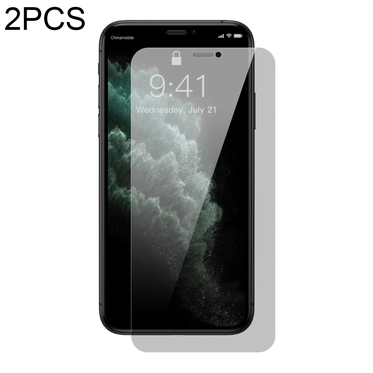 For iPhone X/XS/11 Pro 2pcs Baseus 0.3mm Crystal Peep-proof Explosion-proof Tempered Glass Film