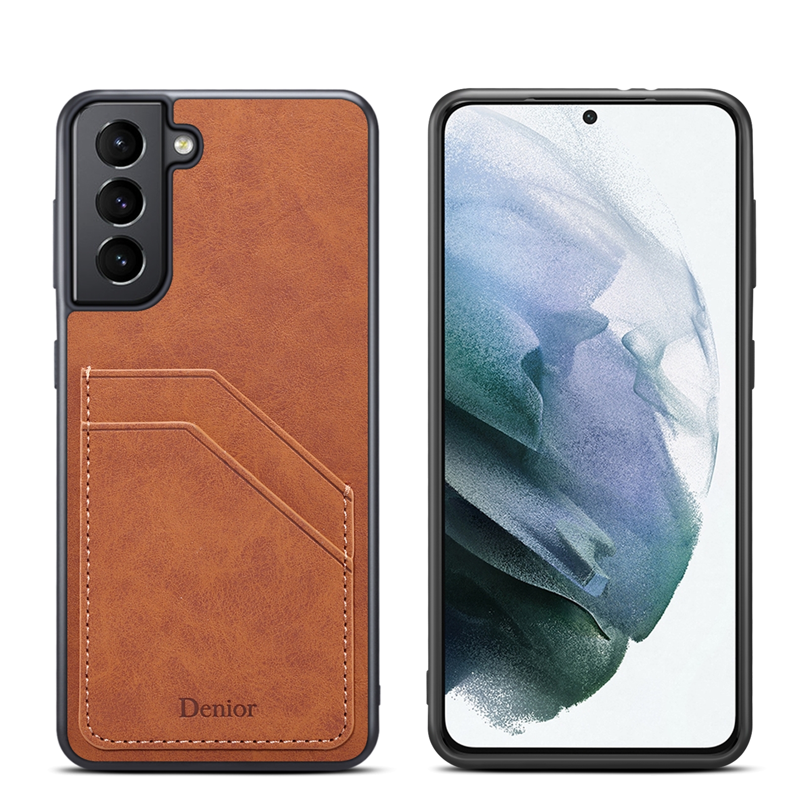 For Samsung Galaxy S23+ 5G Denior PU Dual Card Slot Phone Case(Brown) For Samsung Galaxy S23+ 5G Denior PU Dual Card Slot Phone Case(Brown)