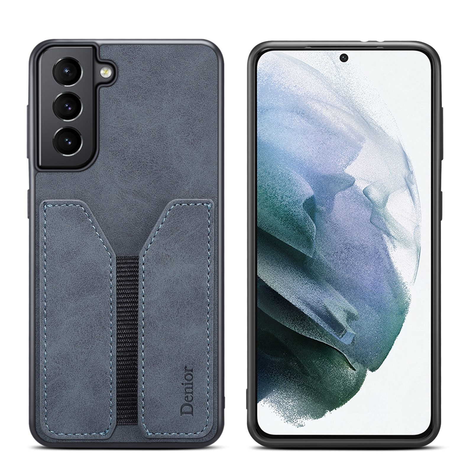 For Samsung Galaxy S23+ 5G Denior DV Elastic Card PU Back Cover Phone Case(Grey) For Samsung Galaxy S23+ 5G Denior DV Elastic Card PU Back Cover Phone Case(Grey)