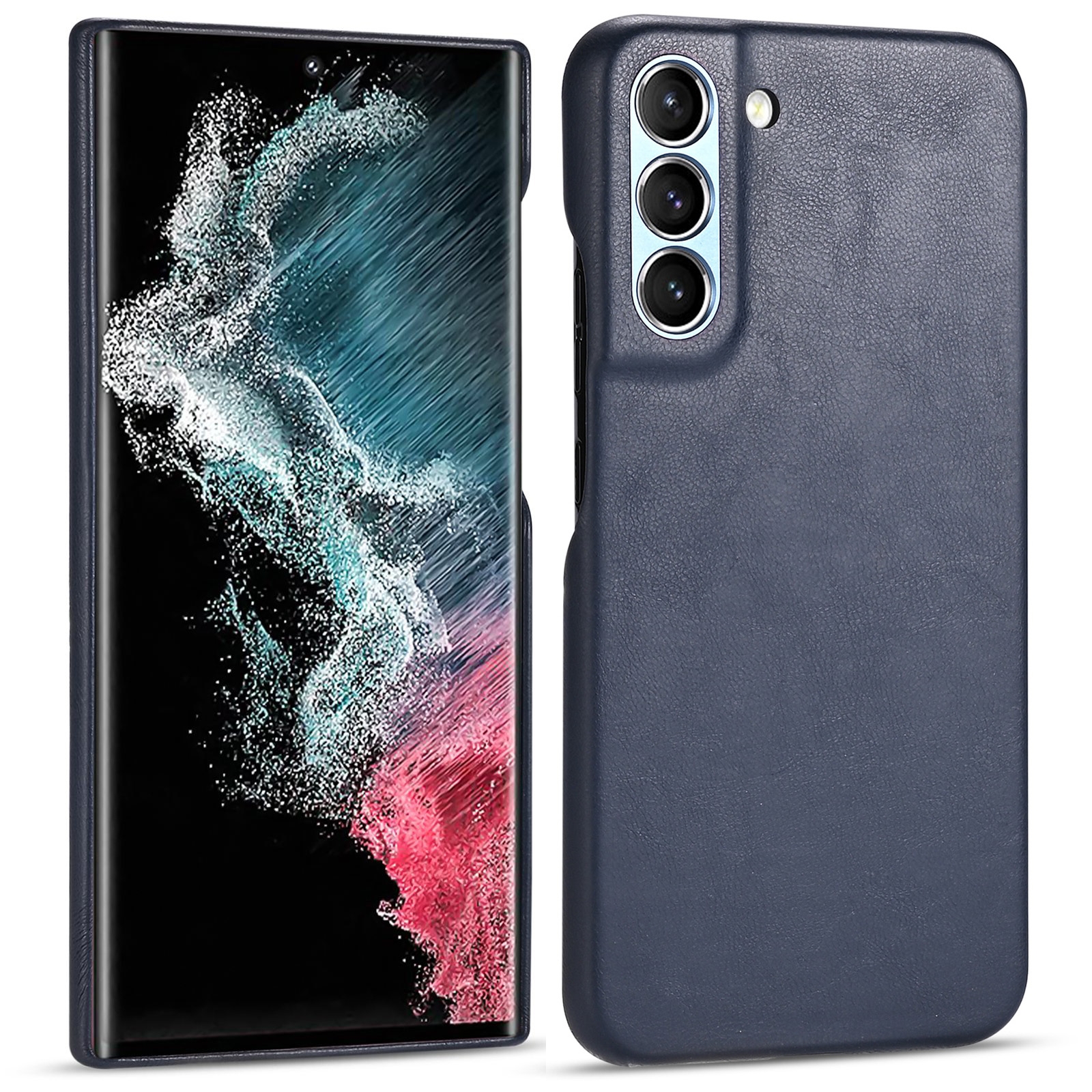 For Samsung Galaxy S23+ 5G Lamb Texture Leather All-inclusive Shockproof Phone Case(Blue) For Samsung Galaxy S23+ 5G Lamb Texture Leather All-inclusive Shockproof Phone Case(Blue)