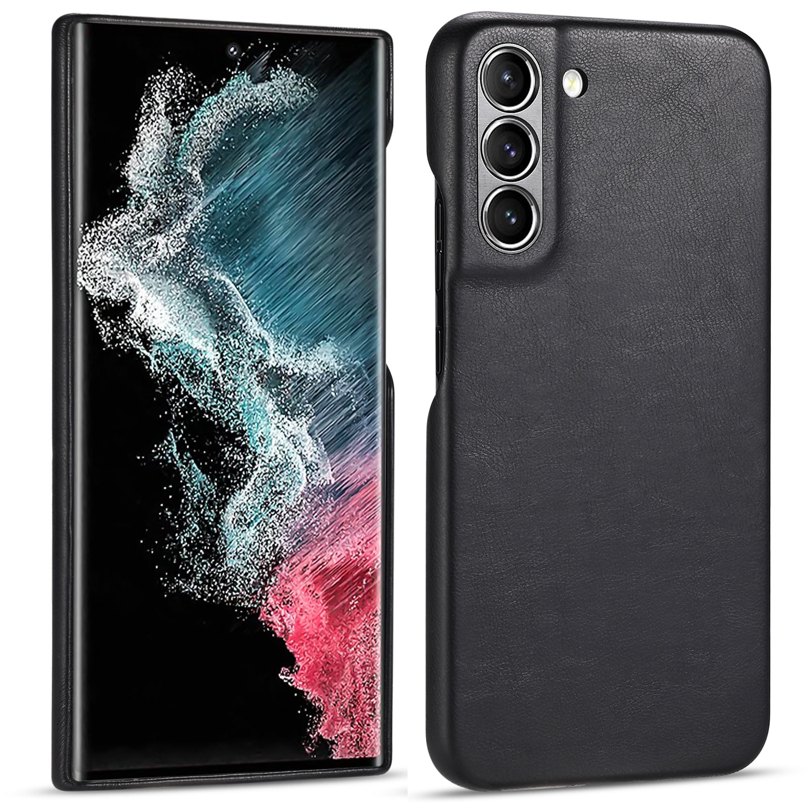 For Samsung Galaxy S22 5G Lamb Texture Leather All-inclusive Shockproof Phone Case(Black) For Samsung Galaxy S22 5G Lamb Texture Leather All-inclusive Shockproof Phone Case(Black)