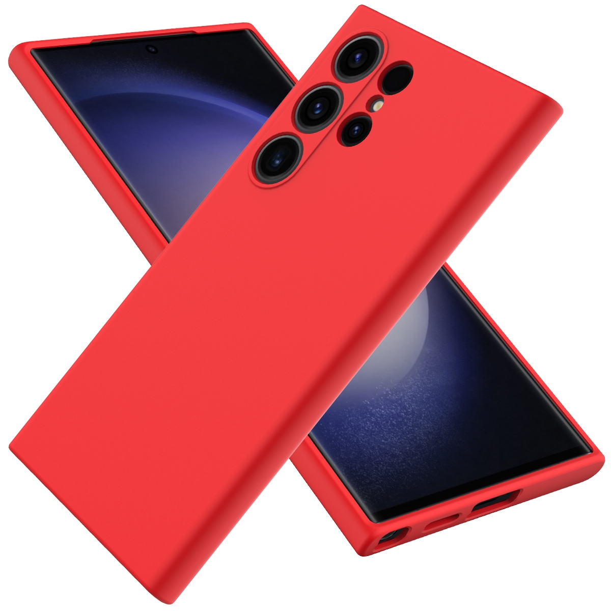 For Samsung Galaxy S24 Ultra 5G Color Liquid Silicone Phone Case(Red) For Samsung Galaxy S24 Ultra 5G Color Liquid Silicone Phone Case(Red)