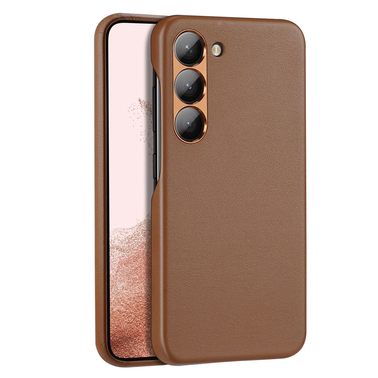 For Samsung Galaxy S23 5G DUX DUCIS Grit Series Leather Texture Phone Case(Brown) For Samsung Galaxy S23 5G DUX DUCIS Grit Series Leather Texture Phone Case(Brown)