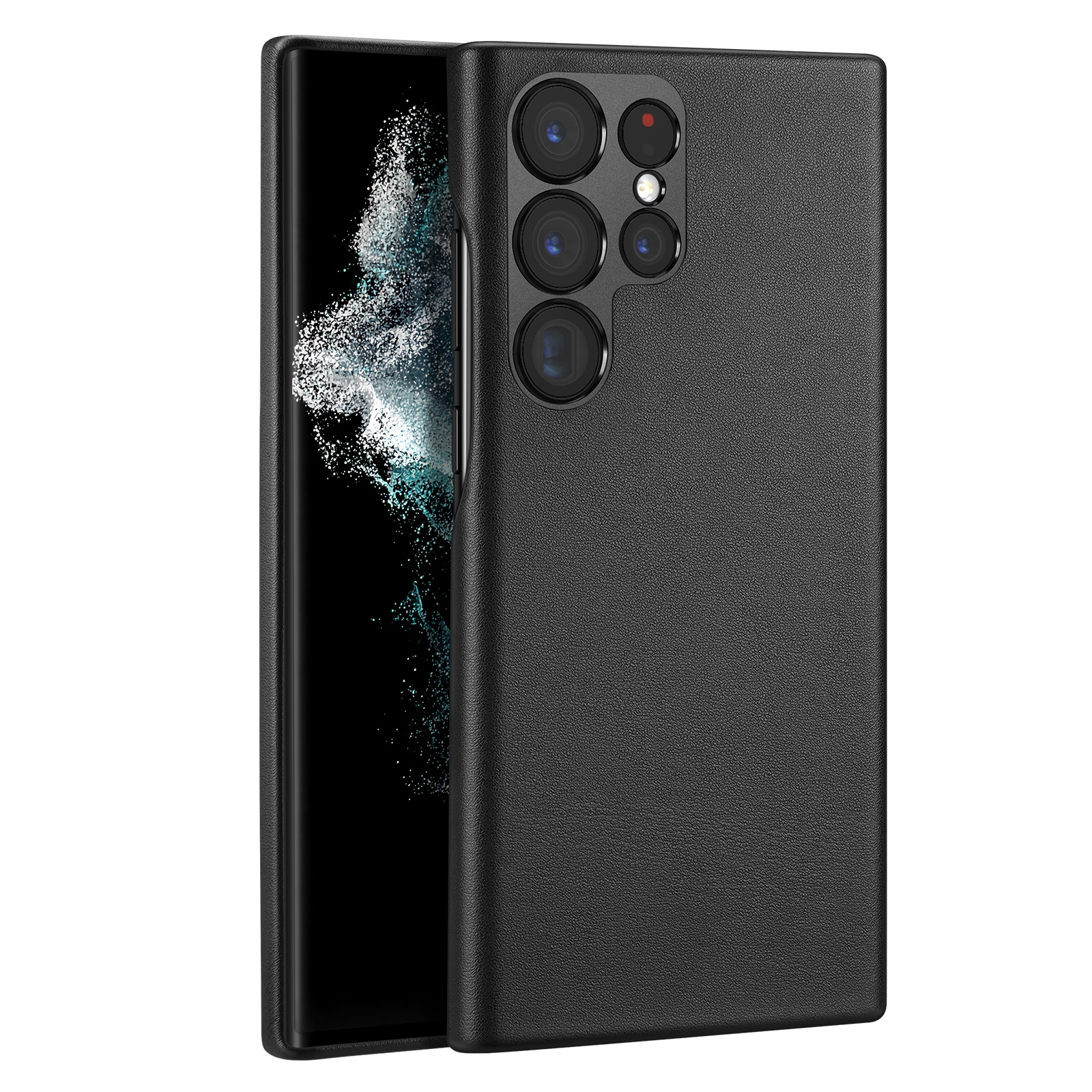 For Samsung Galaxy S23 Ultra 5G DUX DUCIS Grit Series Leather Texture Phone Case(Black)