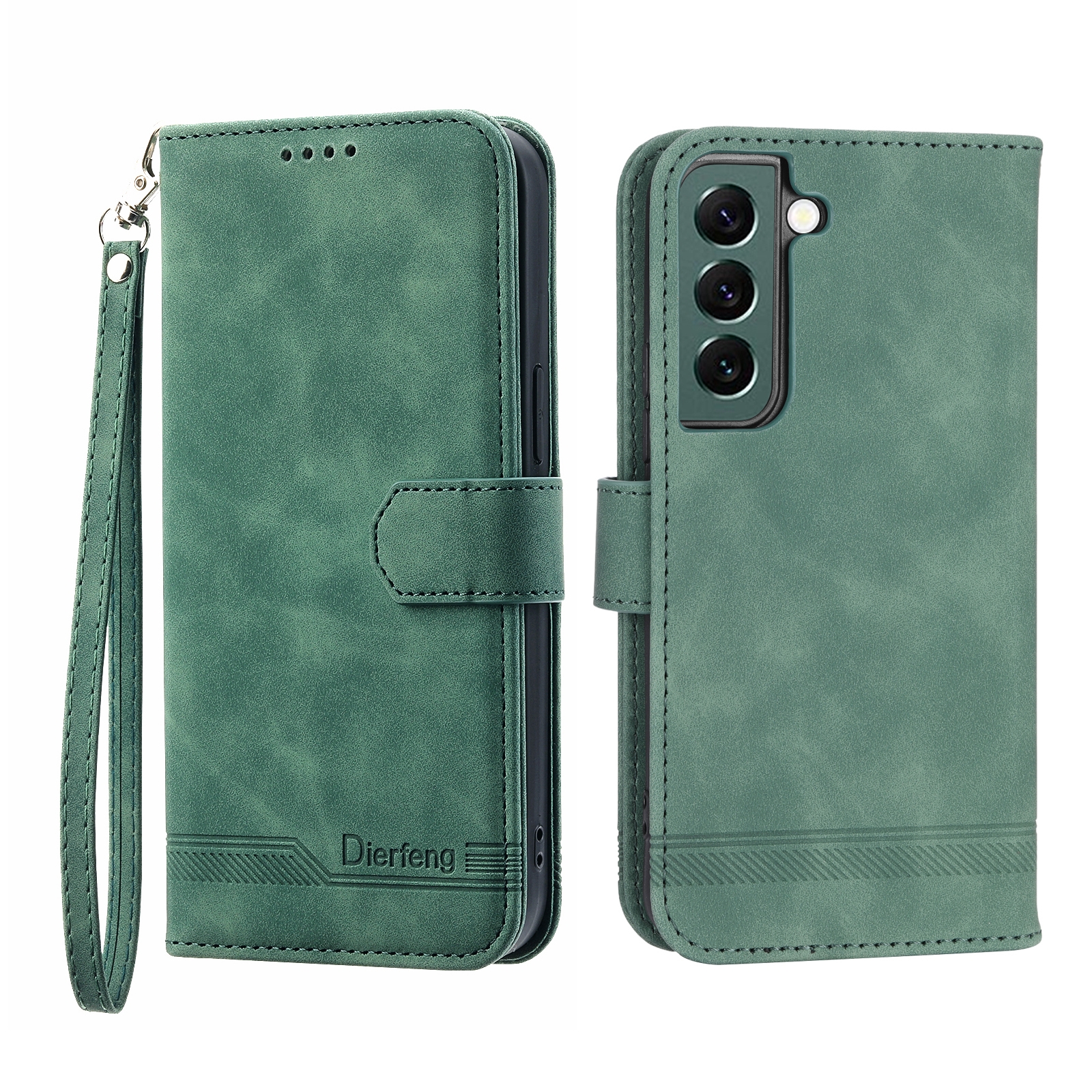 For Samsung Galaxy S22+ 5G Dierfeng Dream Line TPU + PU Leather Phone Case(Green) For Samsung Galaxy S22+ 5G Dierfeng Dream Line TPU + PU Leather Phone Case(Green)