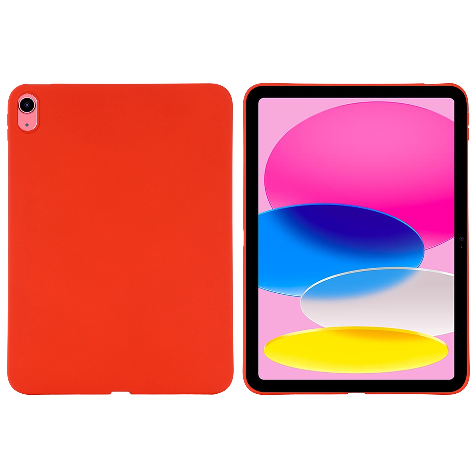 For iPad 10th Gen 10.9 2022 Solid Color Liquid Silicone Dropproof Full Coverage Tablet Case(Red) For iPad 10th Gen 10.9 2022 Solid Color Liquid Silicone Dropproof Full Coverage Tablet Case(Red)