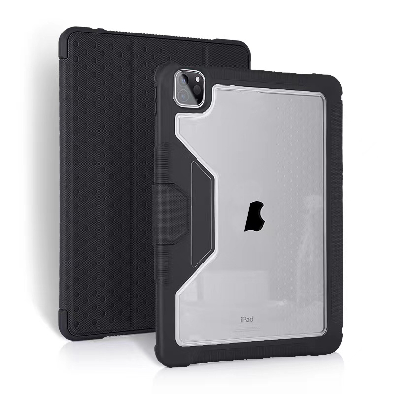 3-fold TPU Acrylic PC Smart Leather Tablet Case For iPad Pro 11 2018 / 2020 / 2021 / Air 10.9 2020 / Air 10.9 2022 (Black) 3-fold TPU Acrylic PC Smart Leather Tablet Case For iPad Pro 11 2018 / 2020 / 2021 / Air 10.9 2020 / Air 10.9 2022 (Black)
