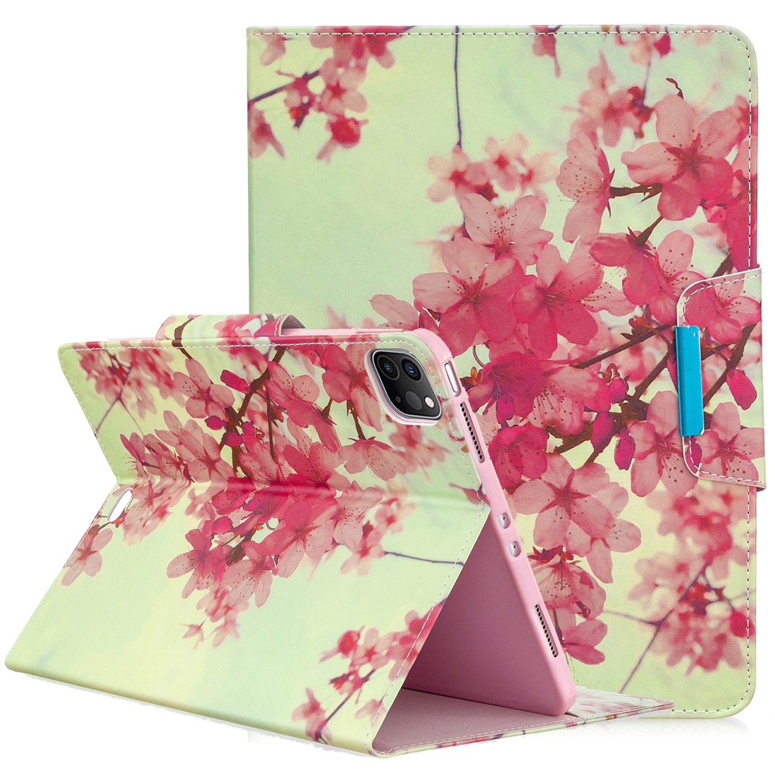 For iPad Pro 11 (2020) Colored Drawing Horizontal Flip PU Leather Tablet Case with Holder & Card Slots(Cherry Blossoms) For iPad Pro 11 (2020) Colored Drawing Horizontal Flip PU Leather Tablet Case with Holder & Card Slots(Cherry Blossoms)