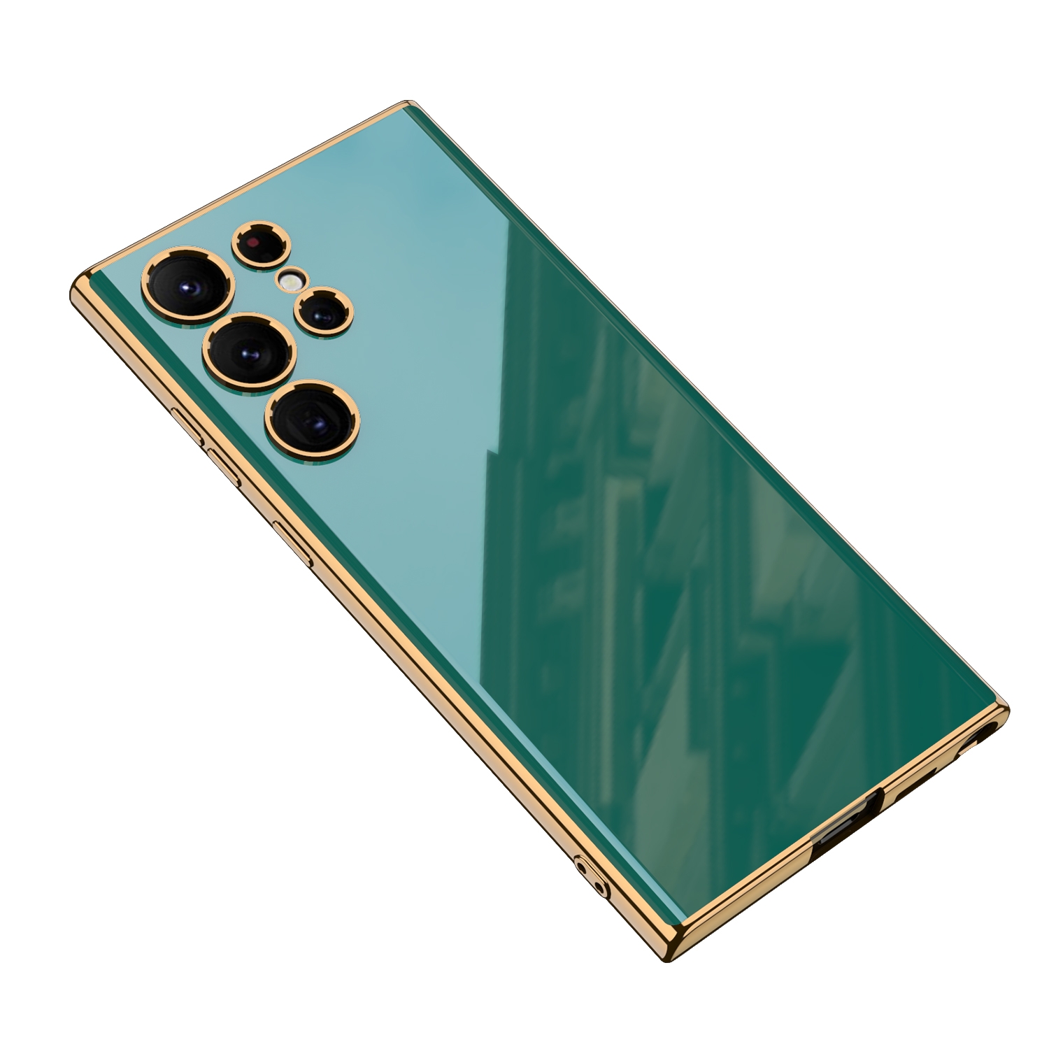For Samsung Galaxy S23 Ultra 5G GKK Electroplating TPU Full Coverage Phone Case(Green) For Samsung Galaxy S23 Ultra 5G GKK Electroplating TPU Full Coverage Phone Case(Green)