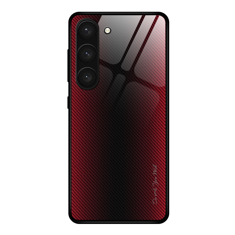For Samsung Galaxy S23 5G Texture Gradient Glass TPU Phone Case(Red) For Samsung Galaxy S23 5G Texture Gradient Glass TPU Phone Case(Red)