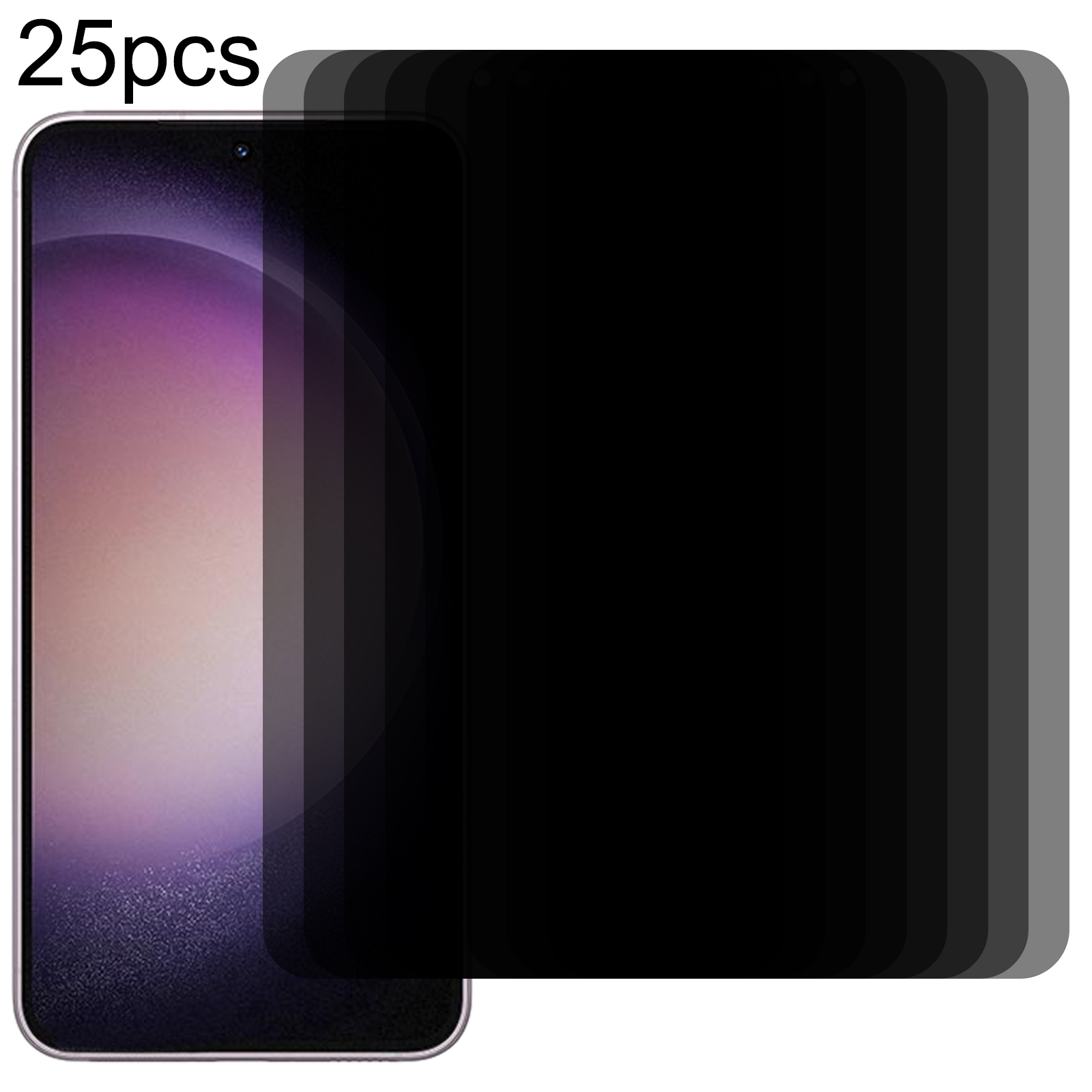 For Samsung Galaxy S23 5G 25pcs Flat Surface Privacy Tempered Glass Film, Support Fingerprint Unlock For Samsung Galaxy S23 5G 25pcs Flat Surface Privacy Tempered Glass Film, Support Fingerprint Unlock