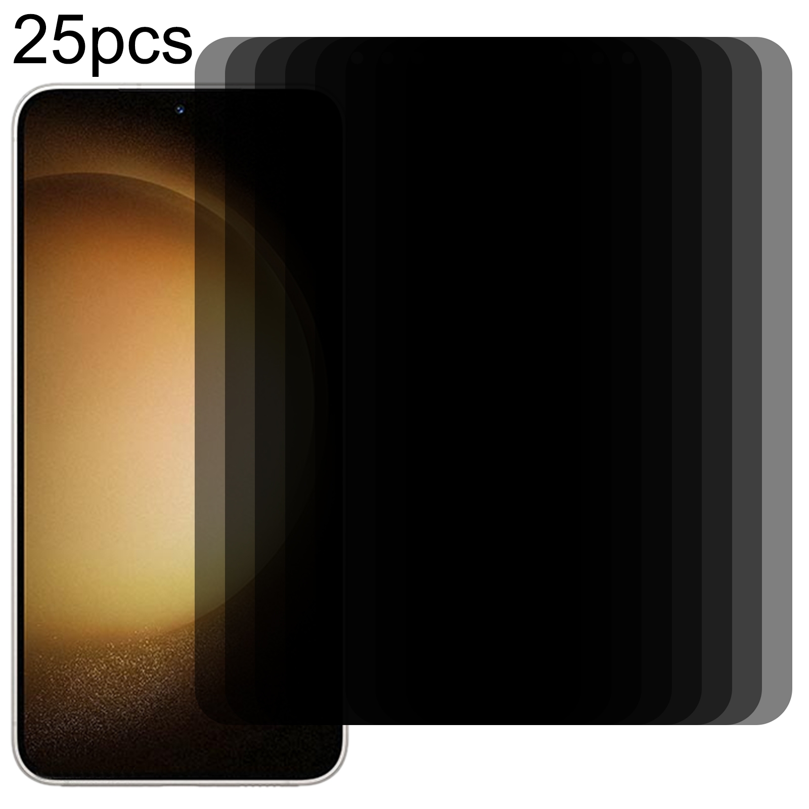 For Samsung Galaxy S23+ 5G 25pcs Flat Surface Privacy Tempered Glass Film, Support Fingerprint Unlock For Samsung Galaxy S23+ 5G 25pcs Flat Surface Privacy Tempered Glass Film, Support Fingerprint Unlock