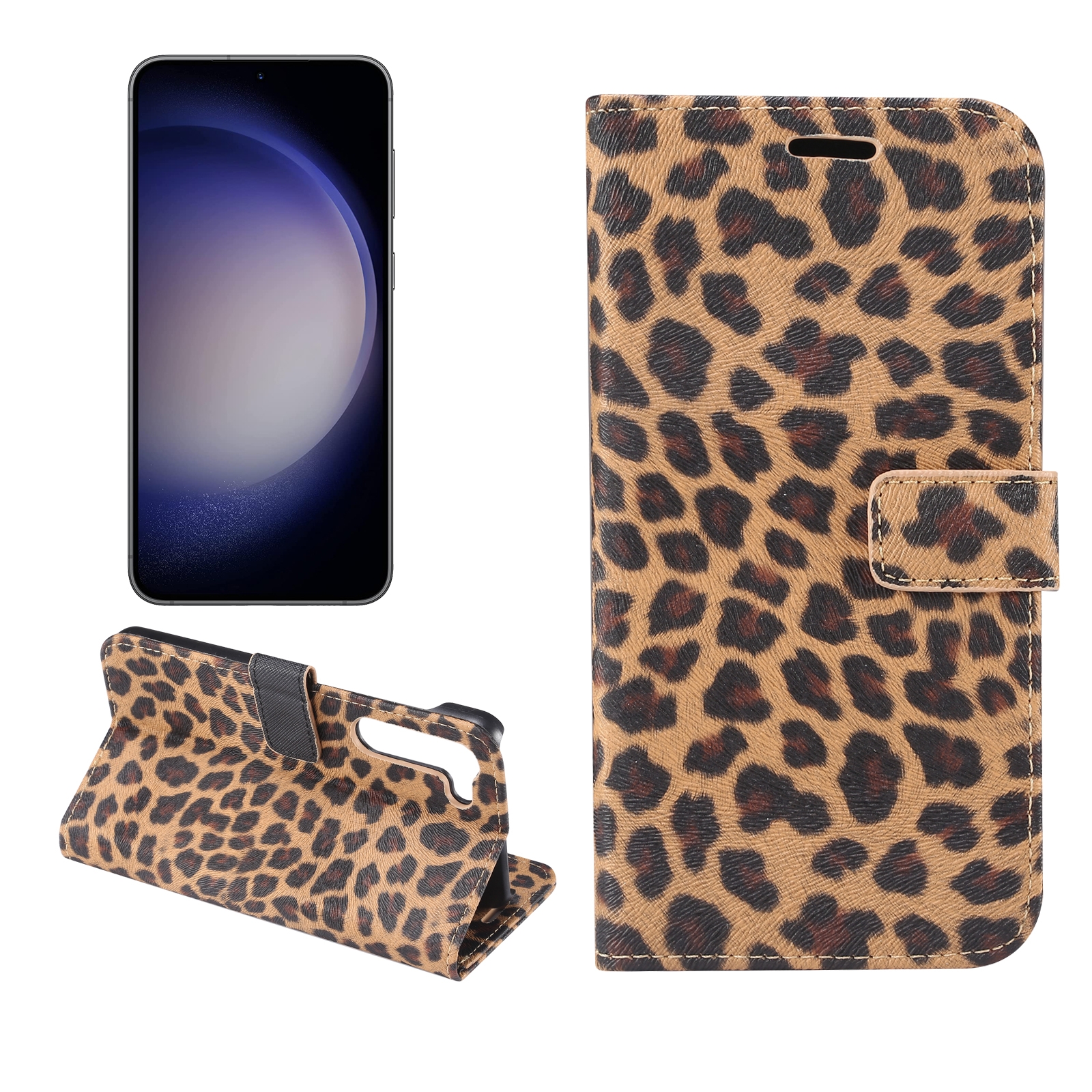 For Samsung Galaxy S23+ 5G Leopard Pattern Flip Leather Phone Case(Yellow) For Samsung Galaxy S23+ 5G Leopard Pattern Flip Leather Phone Case(Yellow)