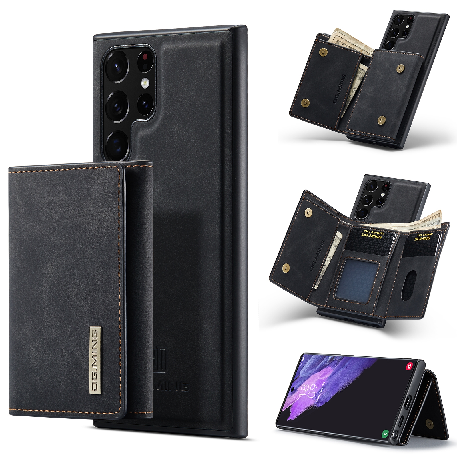 For Samsung Galaxy S23 Ultra 5G DG.MING M1 Series 3-Fold Multi Card Wallet Phone Case(Black) For Samsung Galaxy S23 Ultra 5G DG.MING M1 Series 3-Fold Multi Card Wallet Phone Case(Black)