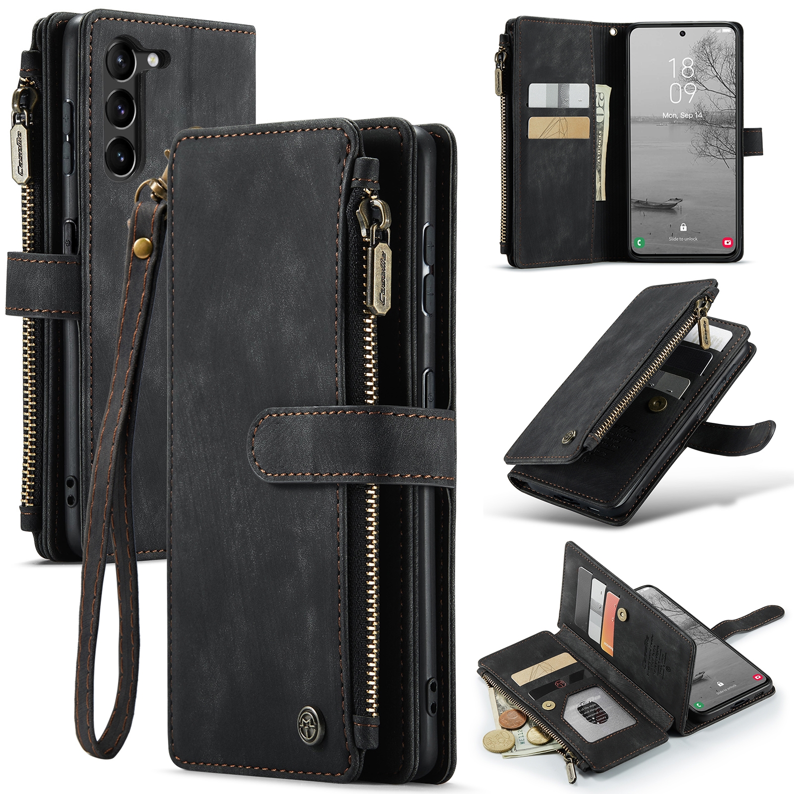 For Samsung Galaxy S23+ 5G CaseMe C30 Multifunctional Leather Phone Case(Black) For Samsung Galaxy S23+ 5G CaseMe C30 Multifunctional Leather Phone Case(Black)