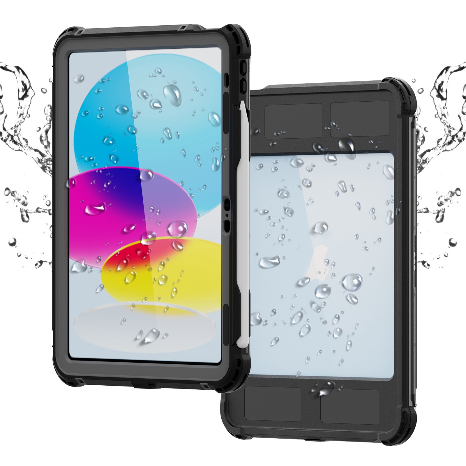For iPad 10th Gen 10.9 2022 RedPepper Shockproof Dustproof Waterproof Tablet Case(Black) For iPad 10th Gen 10.9 2022 RedPepper Shockproof Dustproof Waterproof Tablet Case(Black)