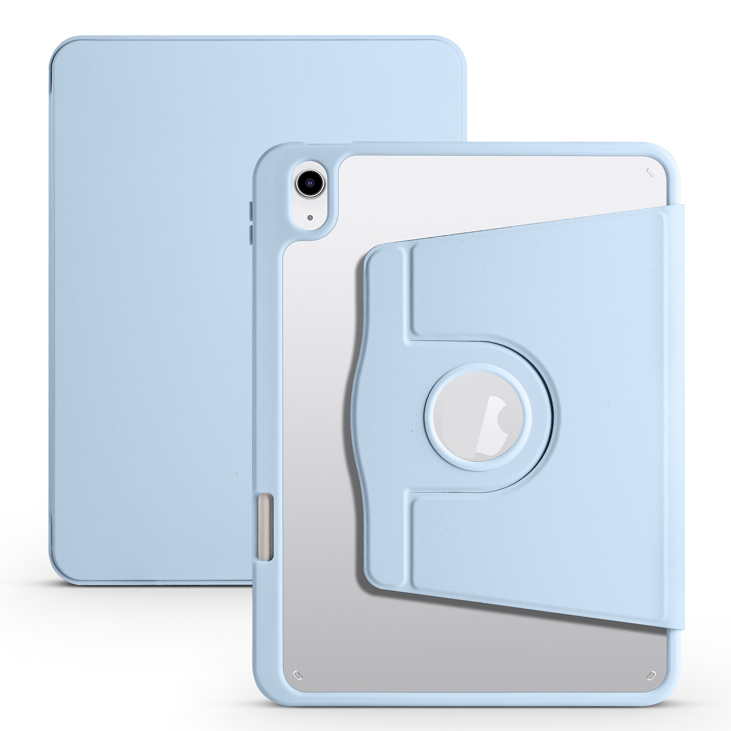 For iPad 10th Gen 10.9 2022 Acrylic 360 Degree Rotation Holder Tablet Leather Case(Ice Blue) For iPad 10th Gen 10.9 2022 Acrylic 360 Degree Rotation Holder Tablet Leather Case(Ice Blue)