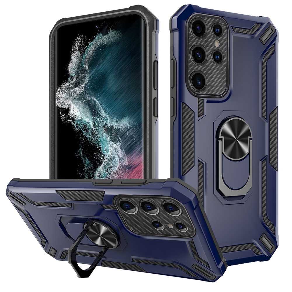 For Samsung Galaxy S22 Ultra 5G Warship Armor 2 in 1 Shockproof Phone Case(Royal Blue) For Samsung Galaxy S22 Ultra 5G Warship Armor 2 in 1 Shockproof Phone Case(Royal Blue)