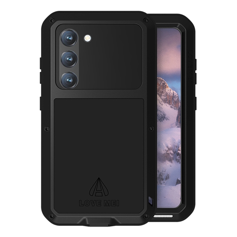 For Samsung Galaxy S23 5G LOVE MEI Metal Shockproof Life Waterproof Dustproof Phone Case(Black) For Samsung Galaxy S23 5G LOVE MEI Metal Shockproof Life Waterproof Dustproof Phone Case(Black)