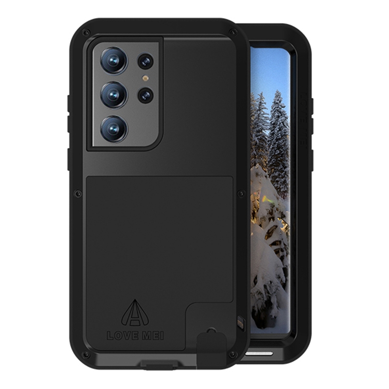 For Samsung Galaxy S23 Ultra 5G LOVE MEI Metal Shockproof Life Waterproof Dustproof Phone Case(Black) For Samsung Galaxy S23 Ultra 5G LOVE MEI Metal Shockproof Life Waterproof Dustproof Phone Case(Black)