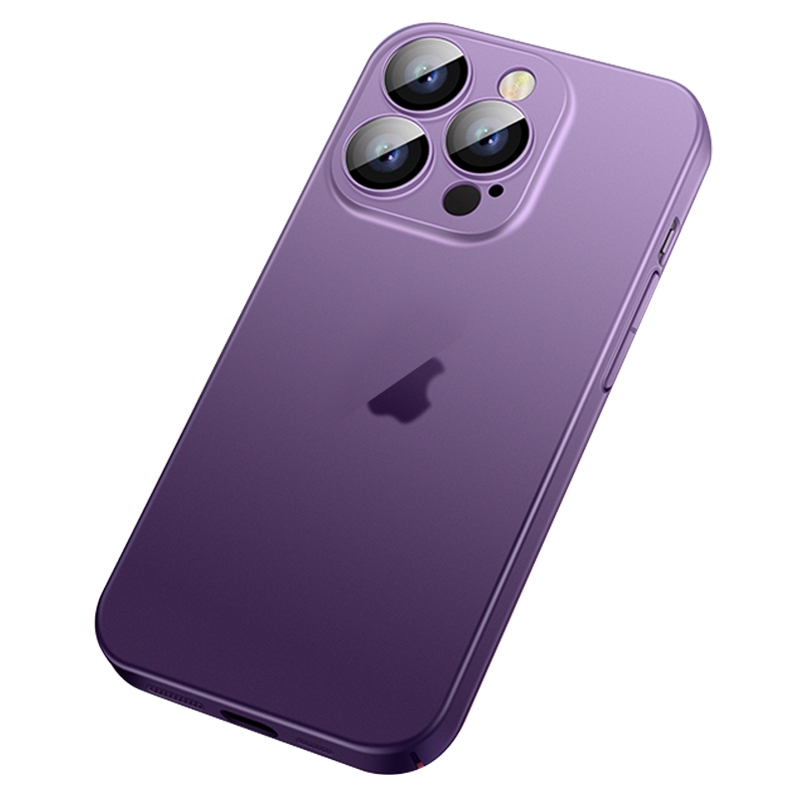 For iPhone 14 Skin Feel Frosted Gradient Phone Case(Purple) For iPhone 14 Skin Feel Frosted Gradient Phone Case(Purple)