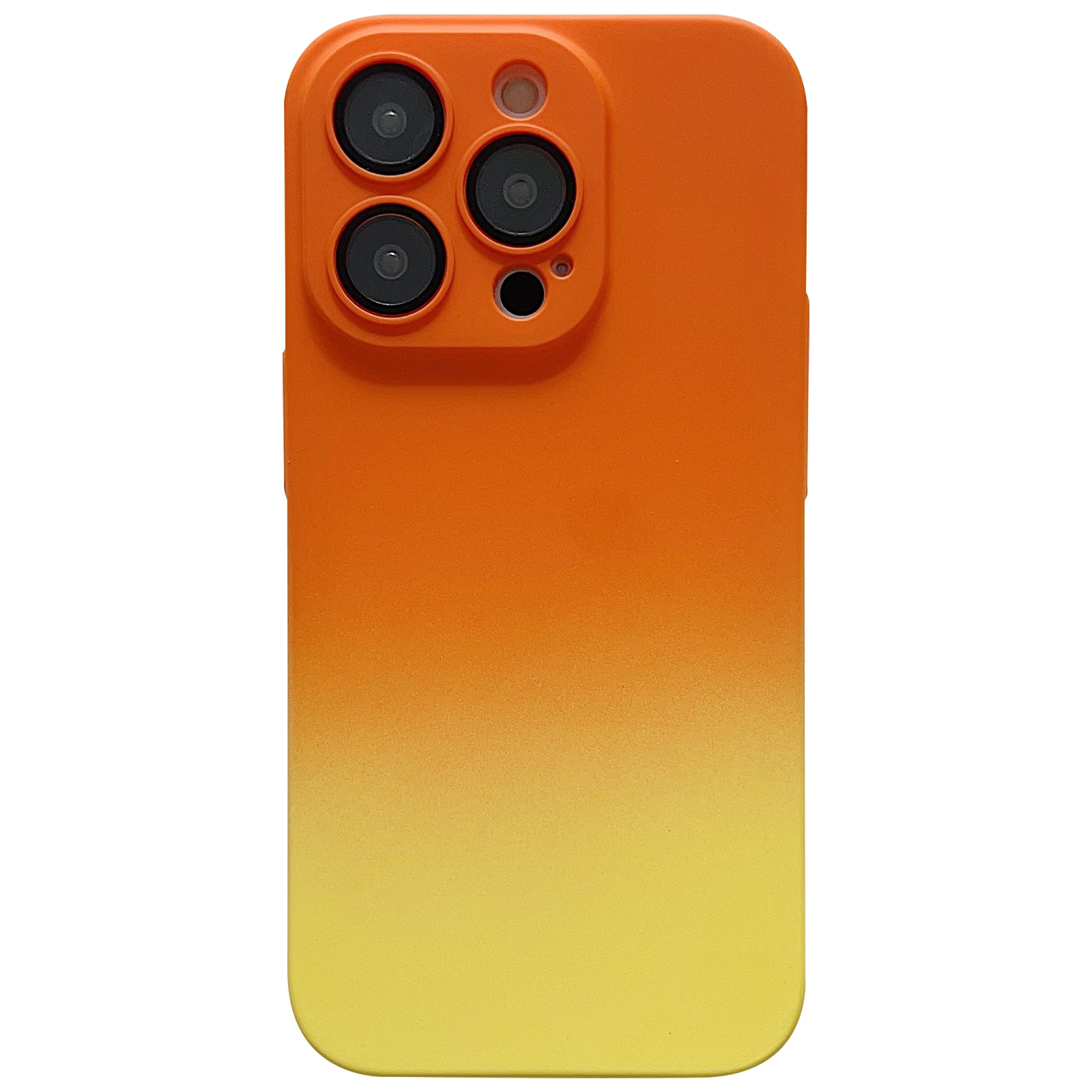 For iPhone 12 Skin Feel Gradient Phone Case(Light Orange + Yellow) For iPhone 12 Skin Feel Gradient Phone Case(Light Orange + Yellow)