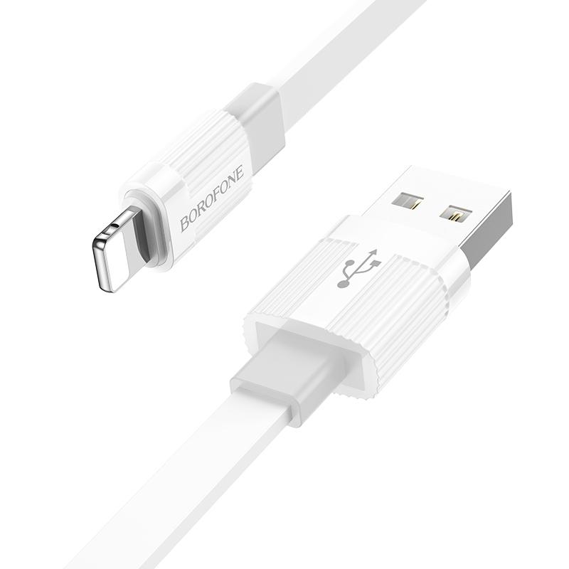 Borofone BX89 USB to 8 Pin Union 2.4A Charging Data Cable, Length:1m(White Gray) Borofone BX89 USB to 8 Pin Union 2.4A Charging Data Cable, Length:1m(White Gray)