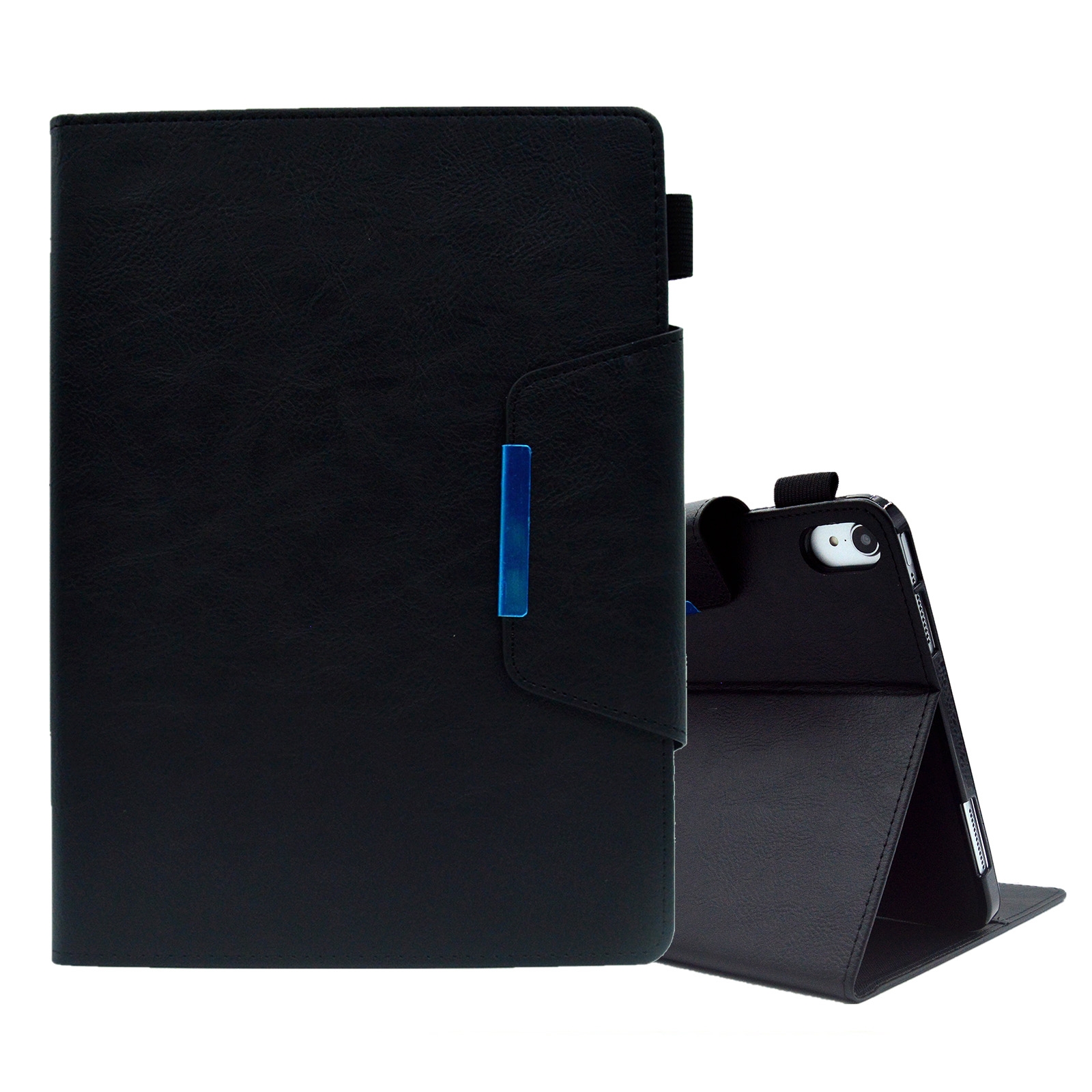 For iPad 10th Gen 10.9 2022 Suede Cross Texture Magnetic Clasp Leather Tablet Case(Black) For iPad 10th Gen 10.9 2022 Suede Cross Texture Magnetic Clasp Leather Tablet Case(Black)