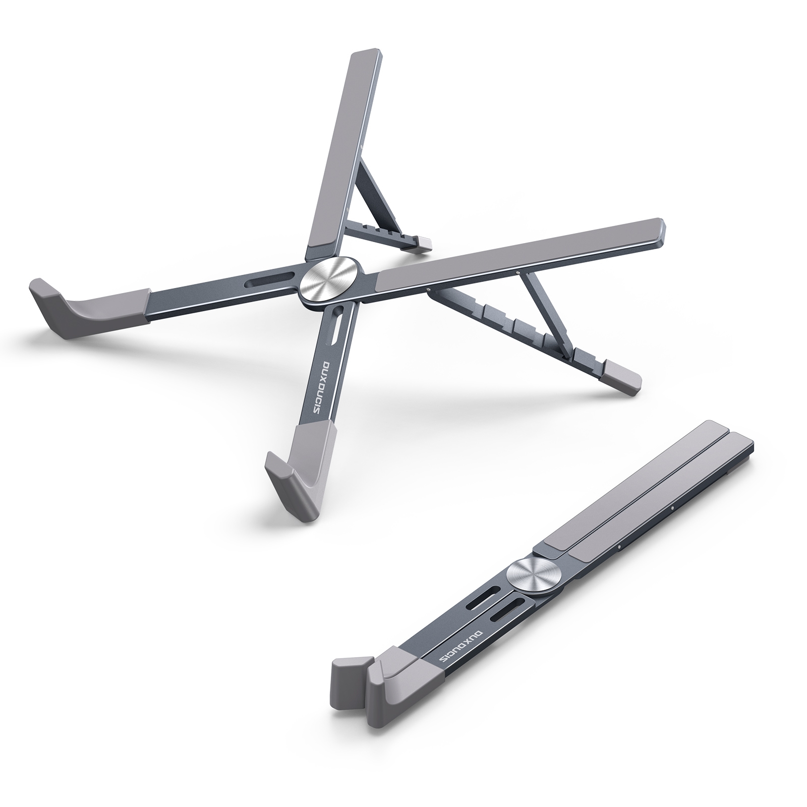 DUX DUCIS Foldable X-shaped Aluminum Laptop Stand(Lead Color) DUX DUCIS Foldable X-shaped Aluminum Laptop Stand(Lead Color)
