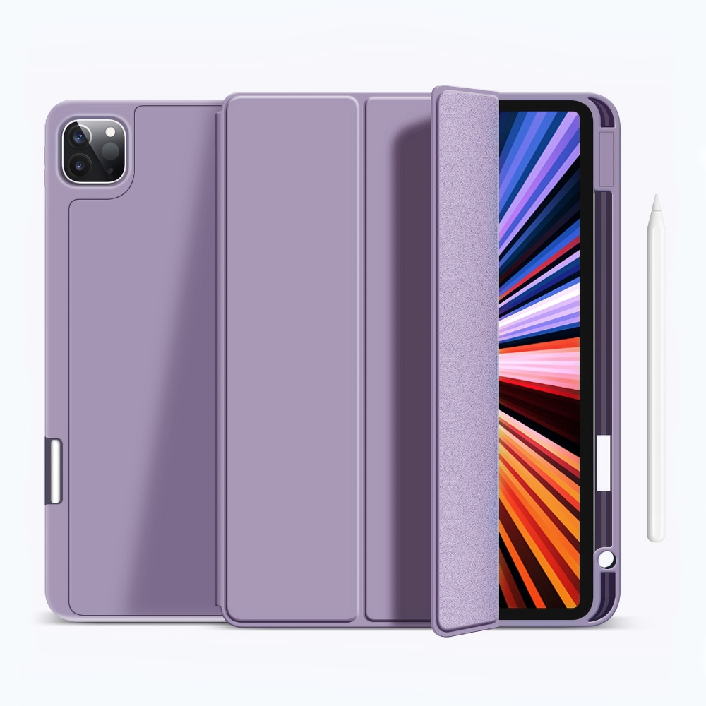 For iPad 12.9 WiWU Skin Feel TPU Smart Tablet Case with Pen Slot(Light Purple) For iPad 12.9 WiWU Skin Feel TPU Smart Tablet Case with Pen Slot(Light Purple)