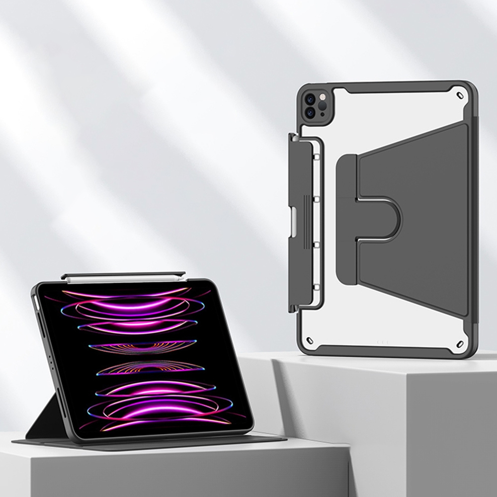 Detachable Rotating Leather Tablet Case For iPad 10.2 2021 / 2020 / 2019(Black) Detachable Rotating Leather Tablet Case For iPad 10.2 2021 / 2020 / 2019(Black)