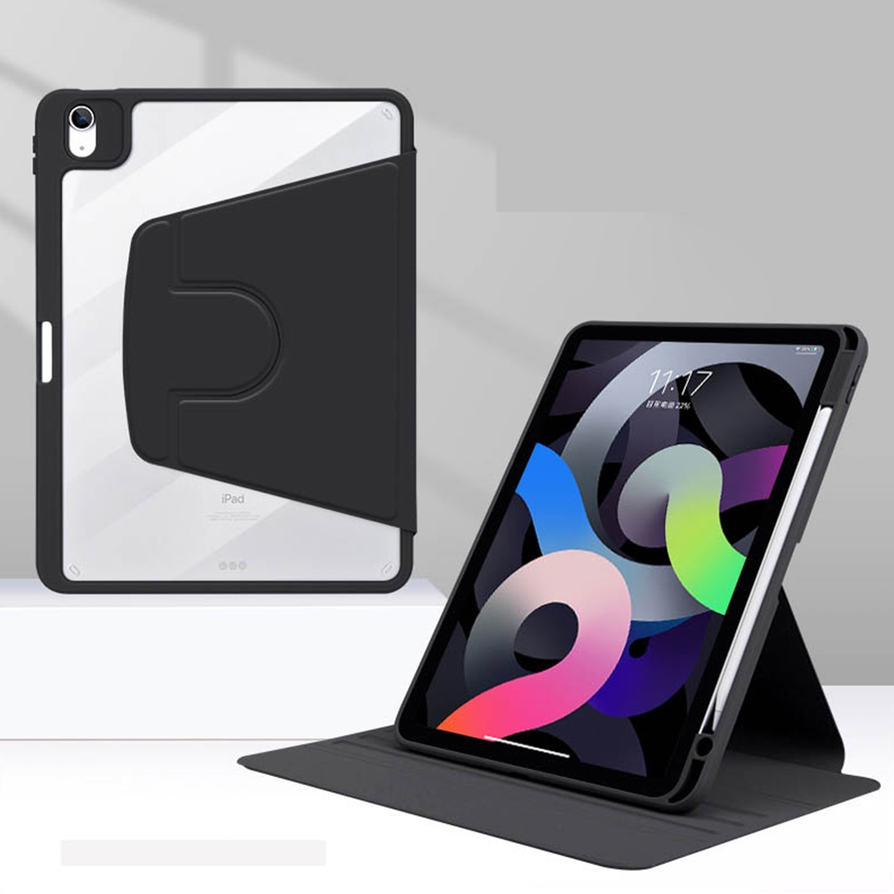 Acrylic Rotating Leather Tablet Case For iPad 10.2 2021 / 2020 / 2019(Black) Acrylic Rotating Leather Tablet Case For iPad 10.2 2021 / 2020 / 2019(Black)