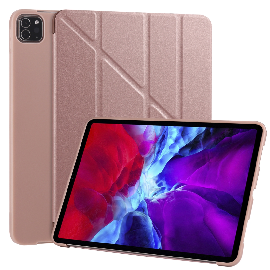 For iPad Pro 11 (2020) Multi-folding Horizontal Flip PU Leather + Shockproof Honeycomb TPU Tablet Case with Holder(Rose Gold) For iPad Pro 11 (2020) Multi-folding Horizontal Flip PU Leather + Shockproof Honeycomb TPU Tablet Case with Holder(Rose Gold)
