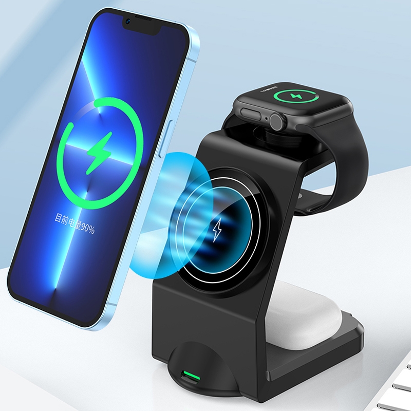 WT-158 MagSafe Magnetic Multi in One Wireless Charger WT-158 MagSafe Magnetic Multi in One Wireless Charger
