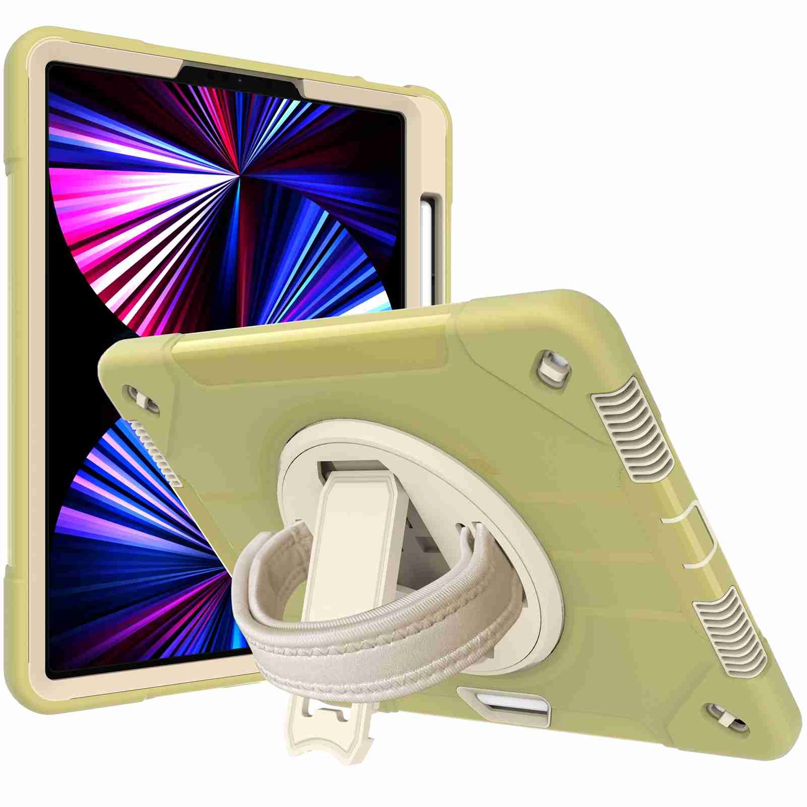 360-degree Rotating Holder Tablet Case with Wristband For iPad 10.5(Grass Green + Beige) 360-degree Rotating Holder Tablet Case with Wristband For iPad 10.5(Grass Green + Beige)