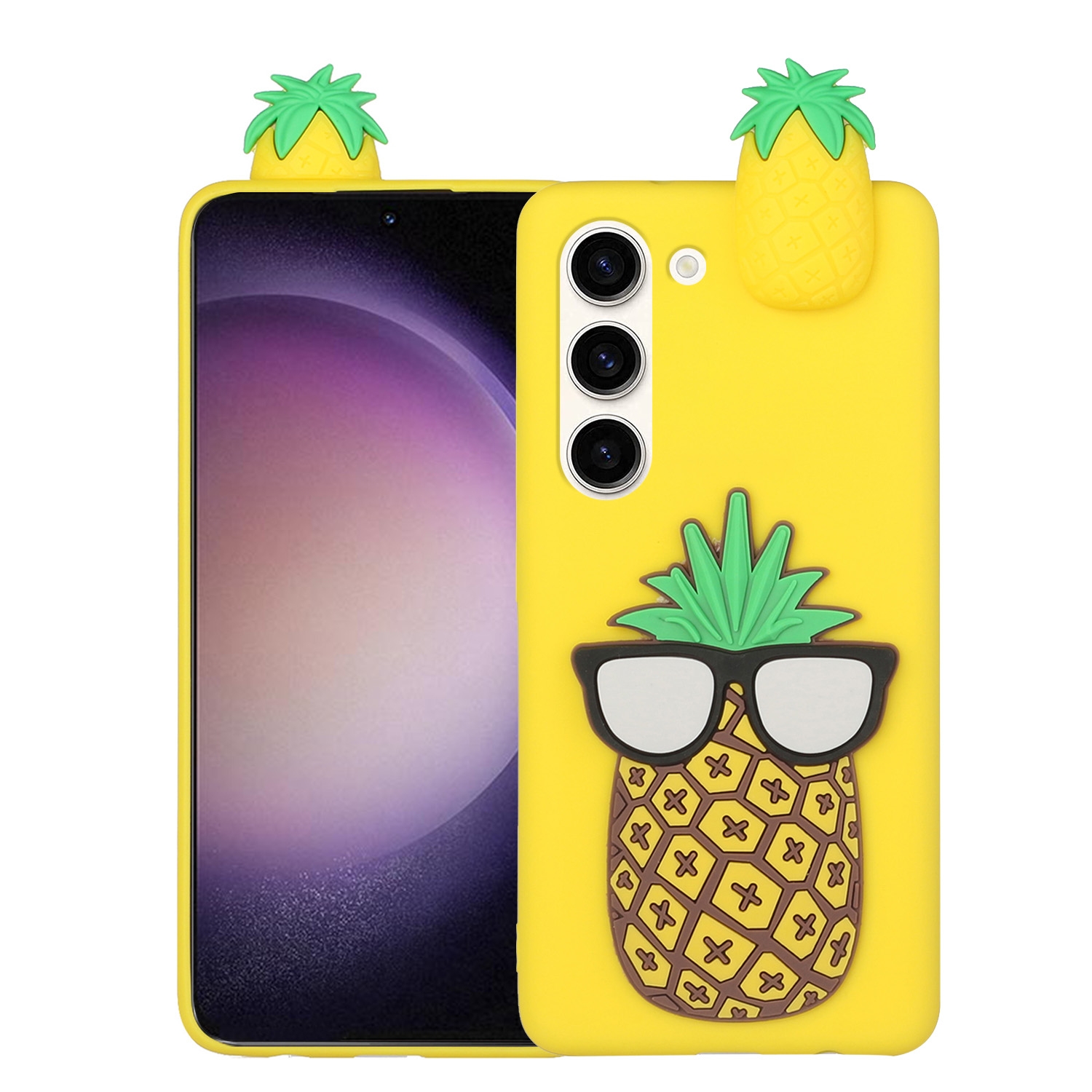 For Samsung Galaxy S23 5G 3D Lying Cartoon TPU Shockproof Phone Case(Pineapple) For Samsung Galaxy S23 5G 3D Lying Cartoon TPU Shockproof Phone Case(Pineapple)